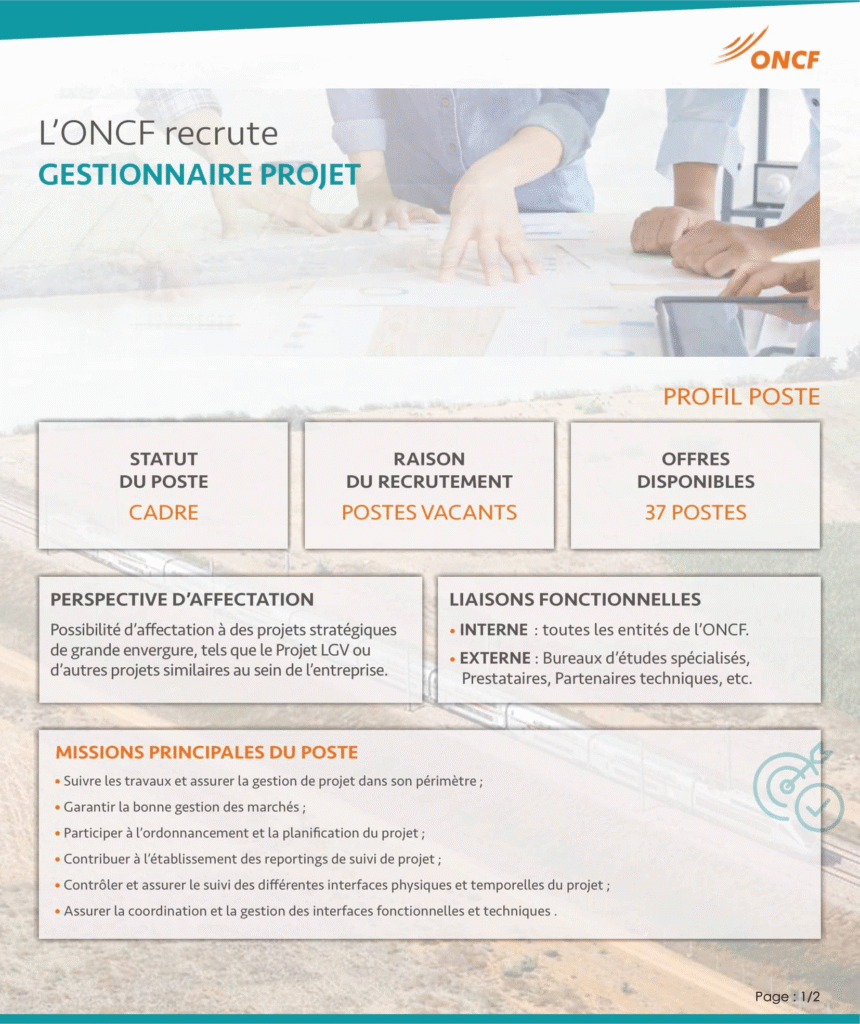 quick information concours ONCF 2025